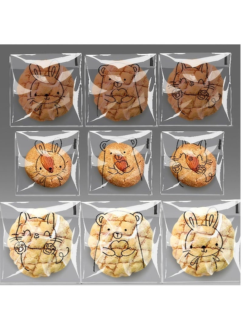 100pcs أكياس تغليف الخبز ، أكياس حلوى الزفاف ، أكياس الخبز المحمص ، أكياس البسكويت ، أكياس الحلوى ، أكياس التخزين ، أكياس التغليف والغذاء الشفافة ، وأكياس التغليف الصديقة للبيئة وصحية وعالية الجودة(18×15 سم) - Image 5